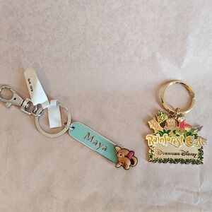 Rainforest Cafe Keychain Bundle Unisex OS Multicolor Downtown Disney Maya Name